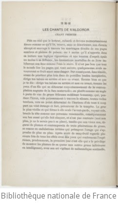 Les Chants de Maldoror. Chant premier, par ***