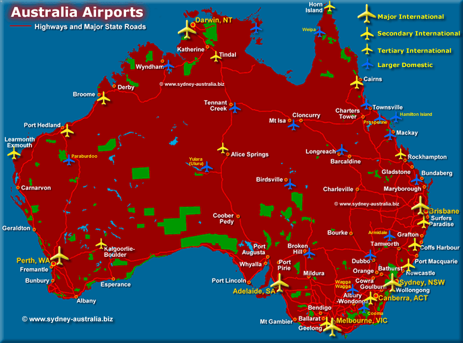Map Of Airports In Australia ~ GOOGLESAKE