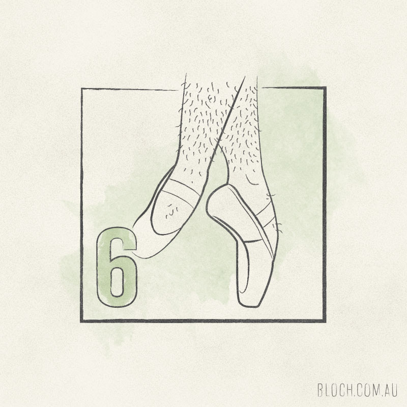 drawing of pointe shoes