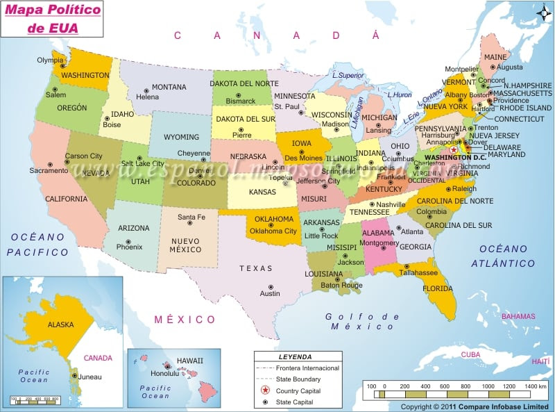Mapa de Estados Unidos ~ World Of Map