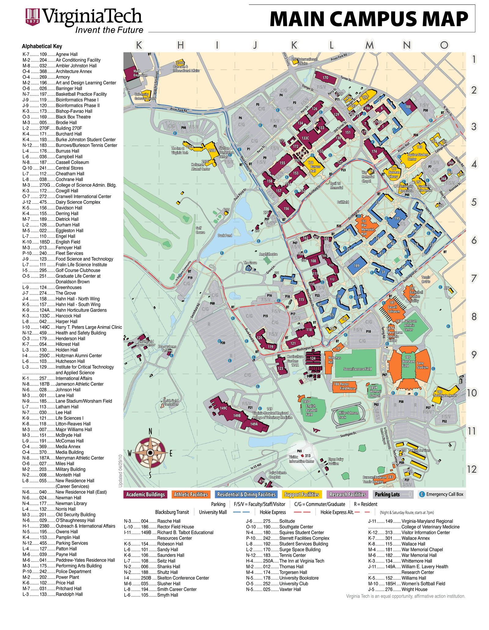 Virginia Tech Campus Map CYNDIIMENNA