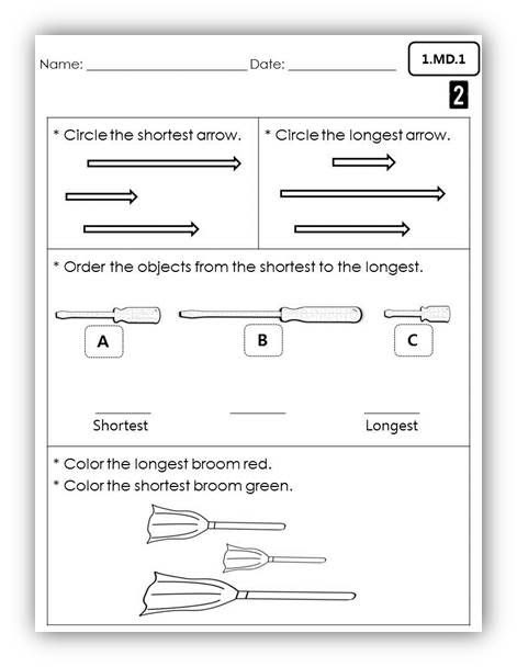 math worksheets for grade 1 measurement search jive
