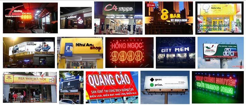 Đơn vị chuyên làm biển quảng cáo tại Huyện Mê Linh Hà Nội