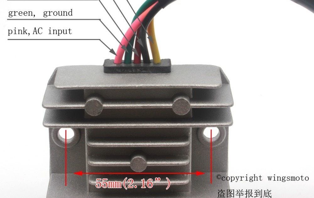 Gy6 5 Wire Rectifier Wiring Diagram : Goofit 12v 4 Pin Dc Voltage