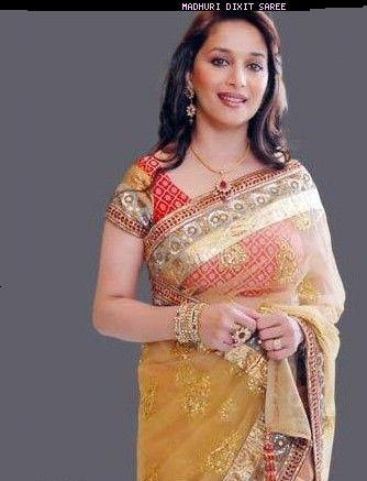 madhuri dixit in traditional saree