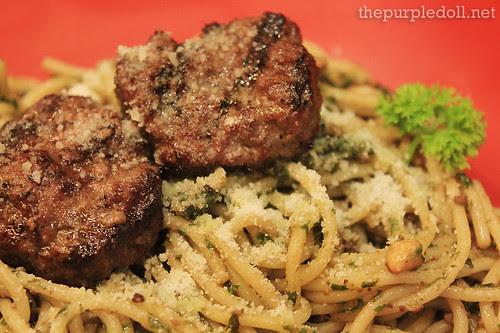 BBB Meatballs in Pesto Sauce