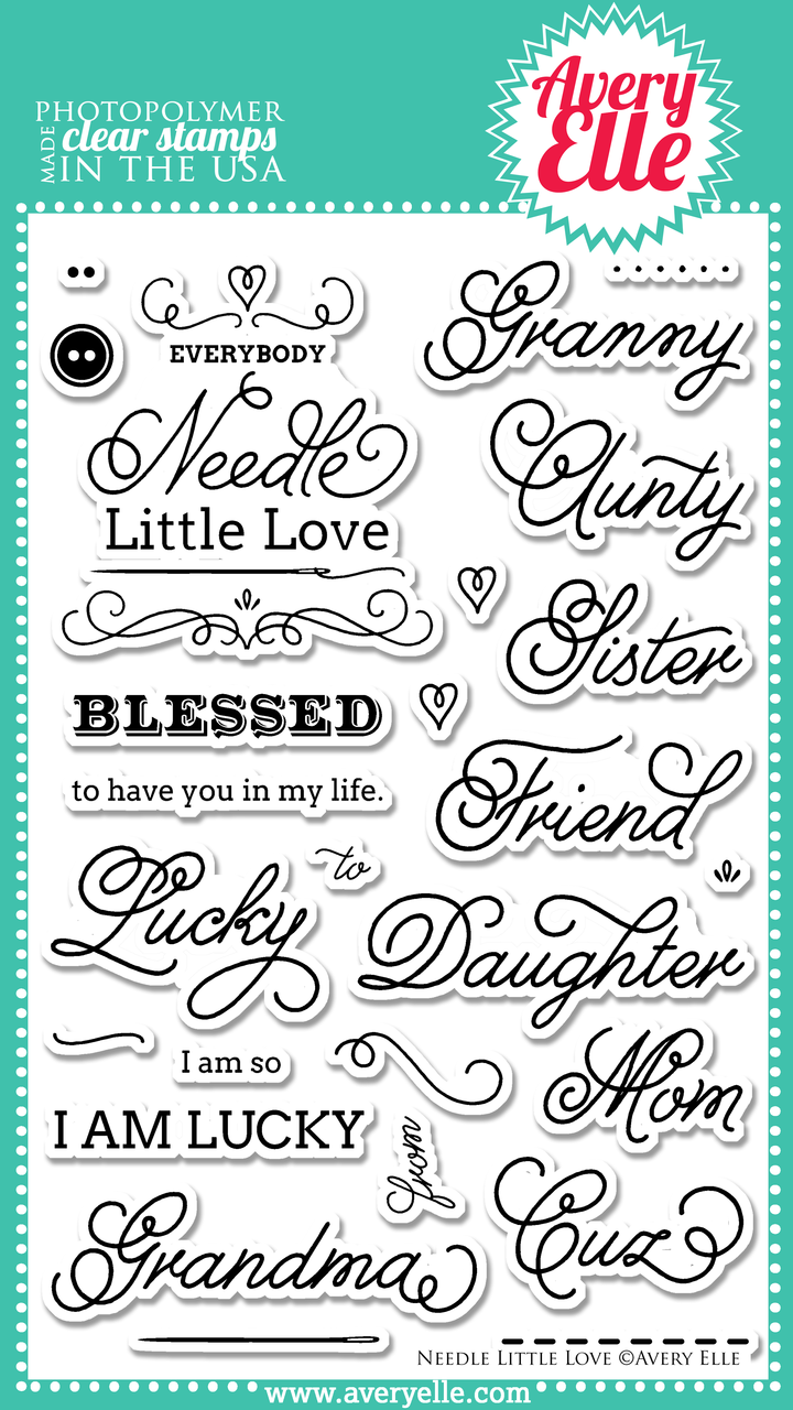Needle Little Love Clear Stamp Set