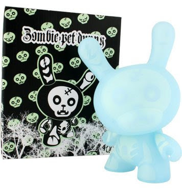 The GID 8 Inch Zombie Pet Dunny and Packaging