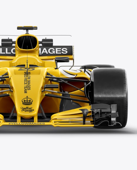 Download 2017 Formula 1 Car Front view PSD Mockup