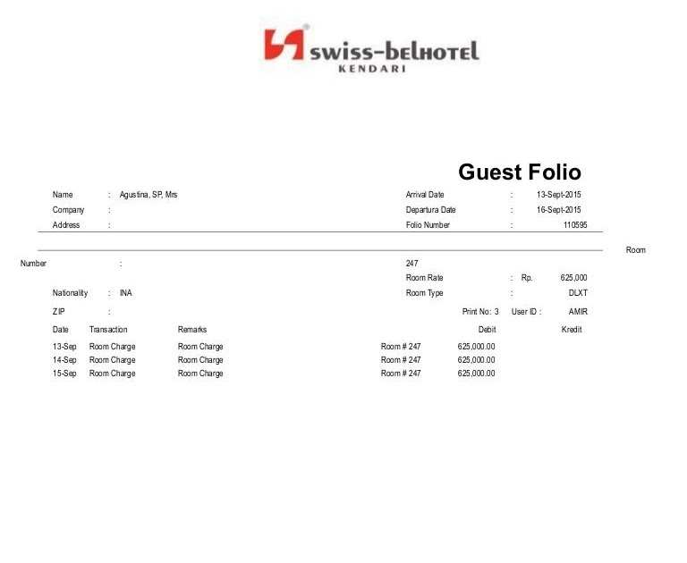 Contoh Nota Invoice Lebaran Vv