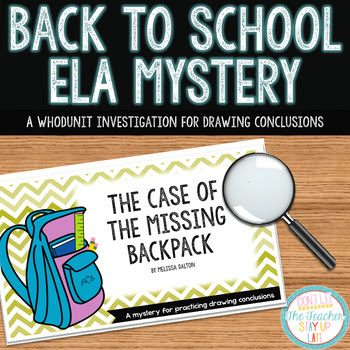 The Case of the Missing Backpack - an activity for drawing