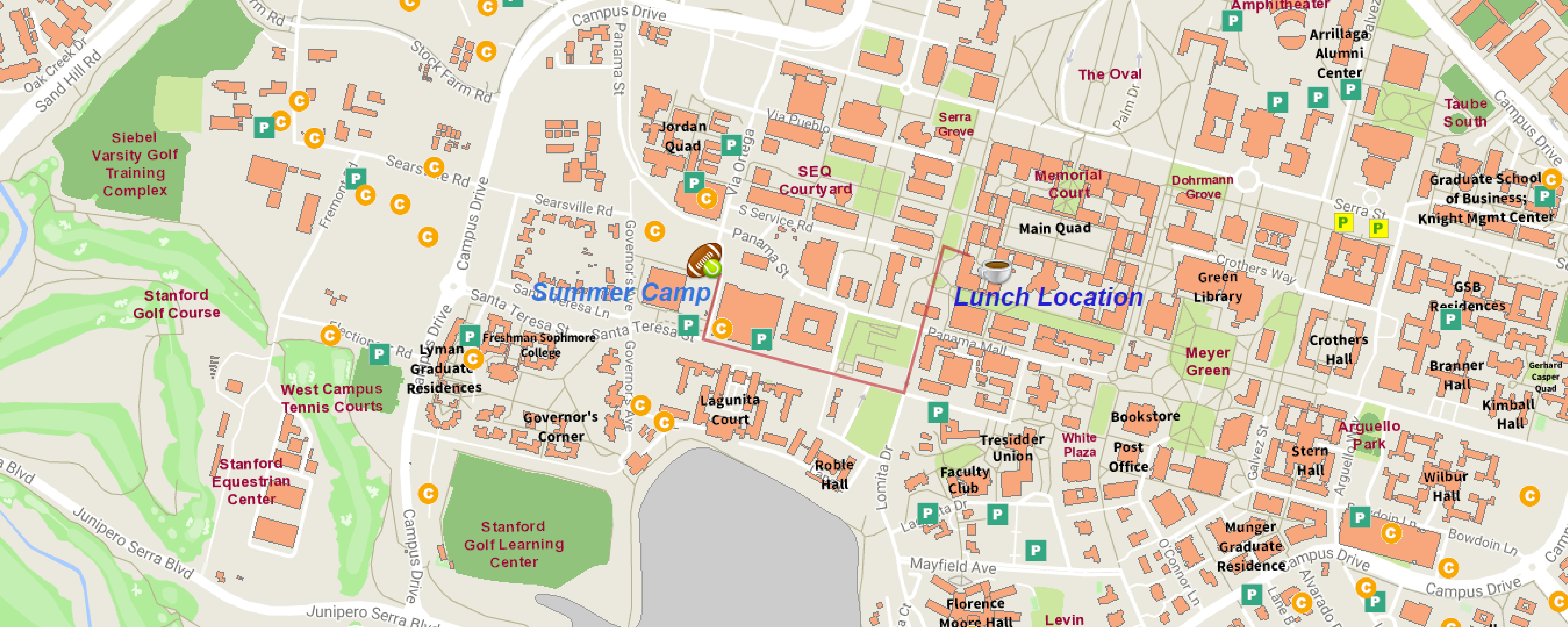 Map Of Stanford Campus