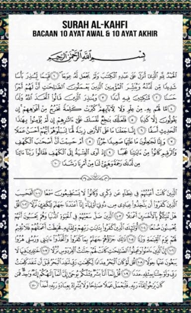 Surah Al Kahfi 10 Ayat Terakhir Rumi / Wirid Dan Doa / 10x 10 ayat