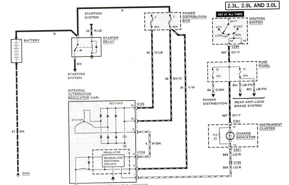 1994 Ford F150 Alternator Wiring Diagram - Free Wiring Diagram