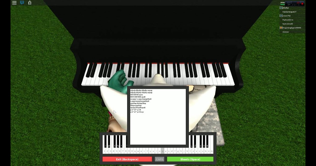 rgt piano roblox sheet robux