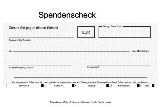 Scheckformular Zum Ausdrucken Kostenlos / Scheck Zum Ausdrucken So