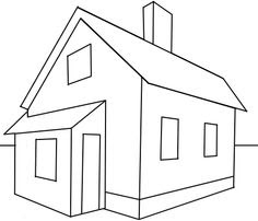 How To Draw A Simple 3d House