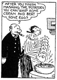Aieee! Olive is one with the Speed Force! Popeye by E. C. Segar