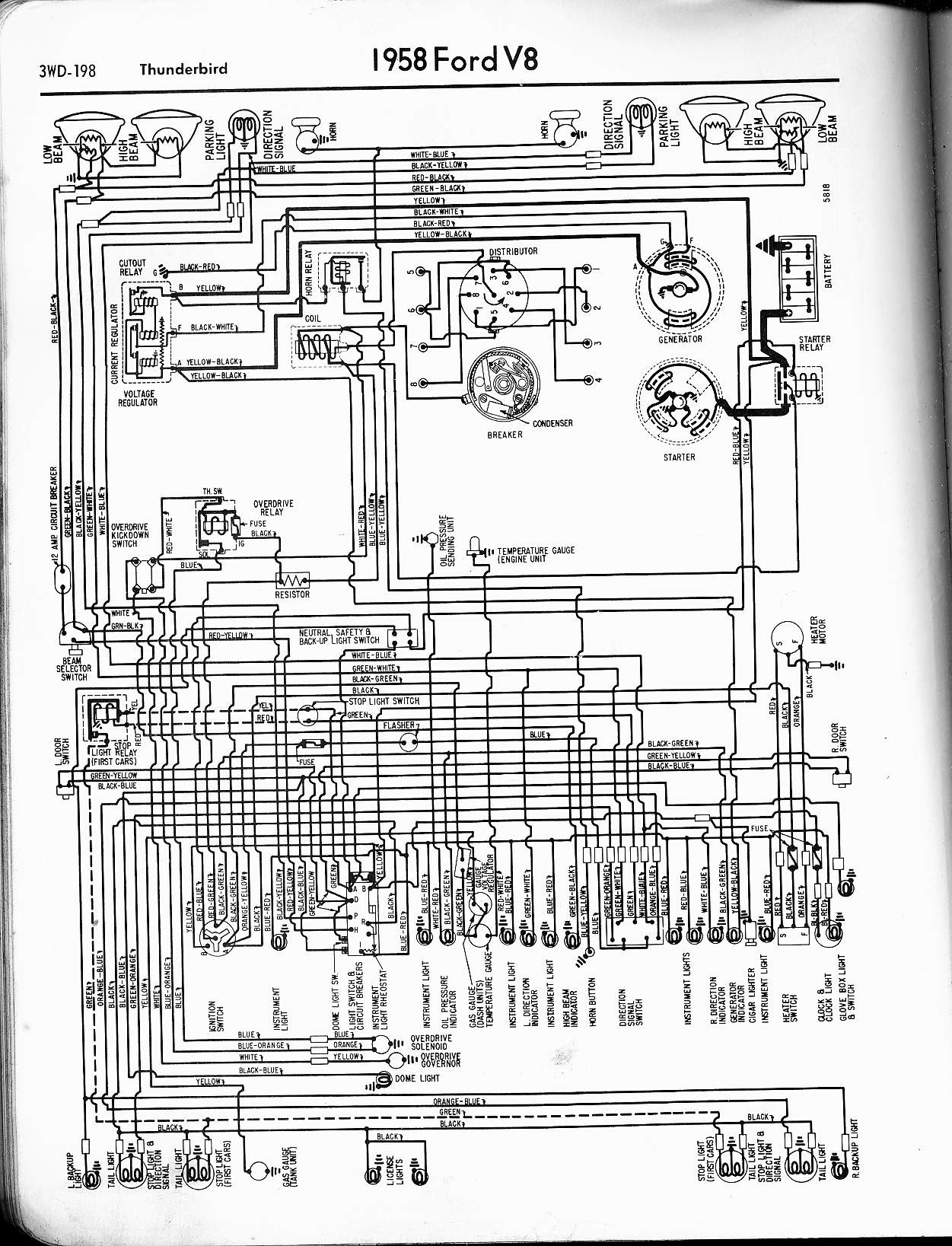 55 Thunderbird Wiring Schematic - Wiring Diagram Networks