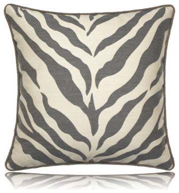 taupe zebra pillow (20x20) - contemporary - pillows - by Thos. Baker