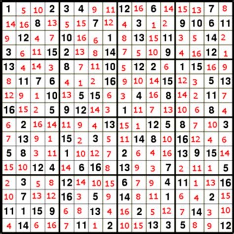 Sudoku 16 X 16 Para Imprimir - Sudoku 16x16 Da Stampare ...