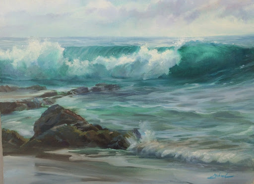 Plein air seascape painting - GOBINDBOYES-FINEART