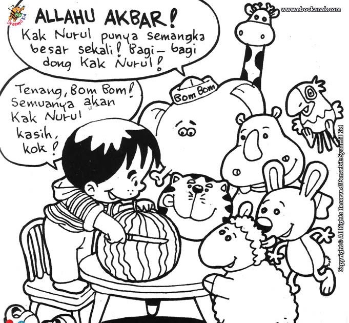 Gambar Mewarnai Hari Raya Idul Adha - Guru Galeri