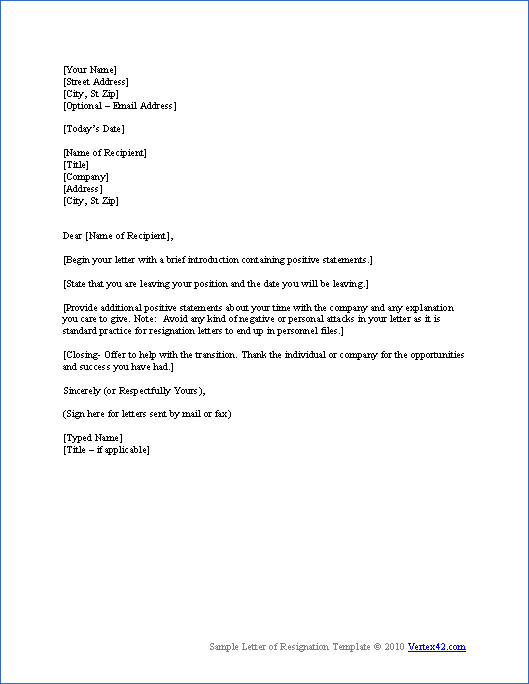 Free Example Of Resignation Letter from lh6.googleusercontent.com