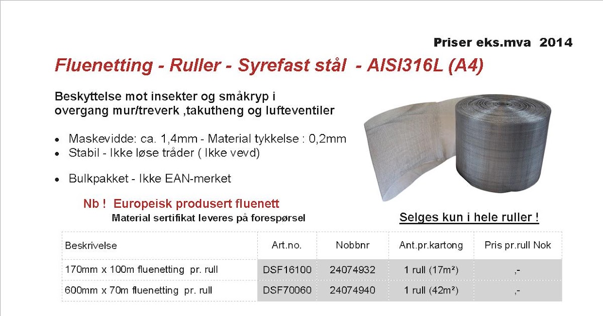 Insektsnetting stål