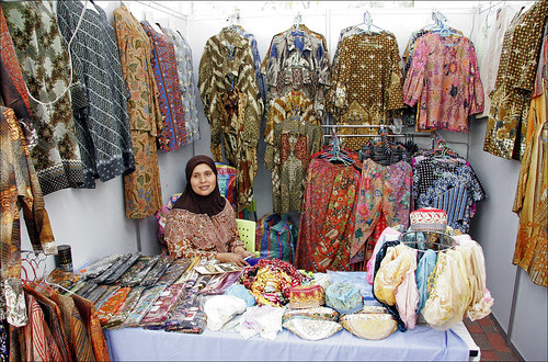 Clothes for sale at the Phuket Halal Expo