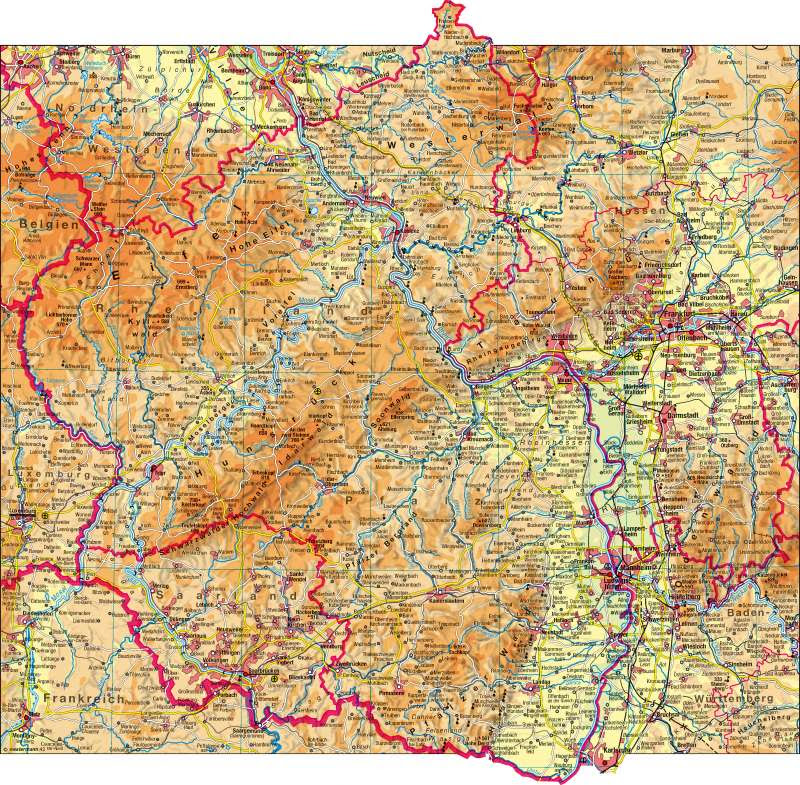 Rheinland-Pfalz Karte