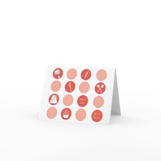 Baking Birthday Party Thank You Card card