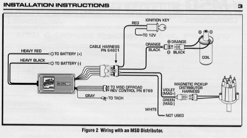 Msd 2 Wire Distributor Wiring Diagram - Wiring Diagram Schemas