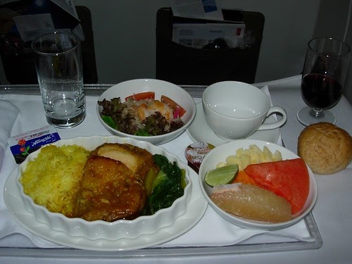 airtravel photos: Swiss air Business Class meal