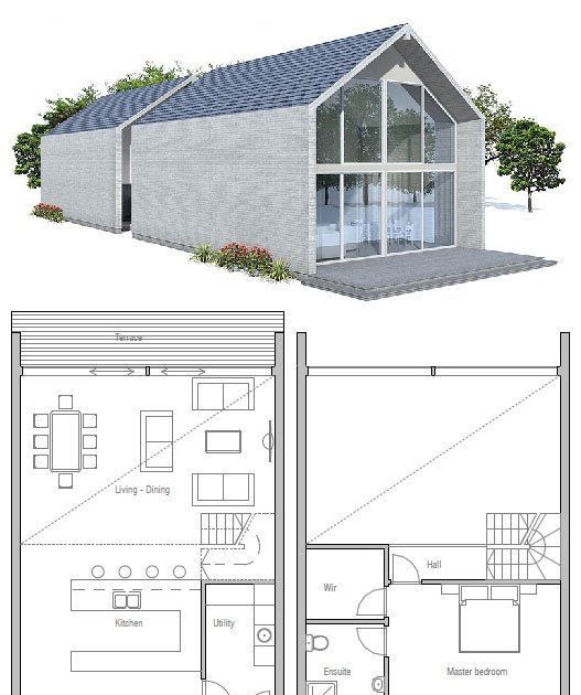Two Story House  Long Narrow  House  Plans  Nz  Small Homes 