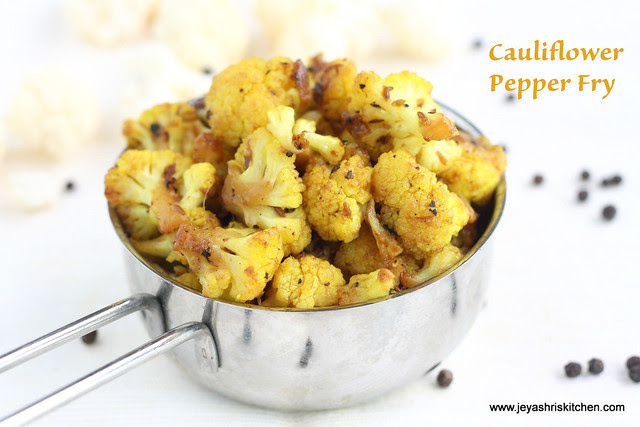 Cauliflower pepper fry 2