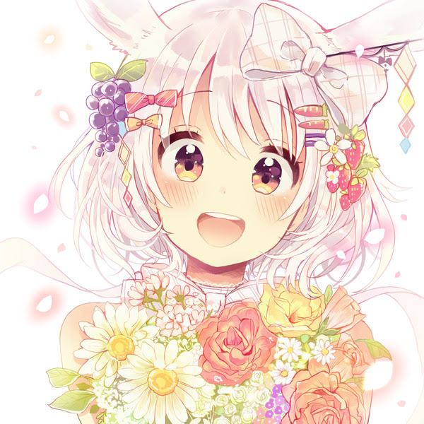 最高の女の子 花 を 持つ イラスト すべての美しい花の画像