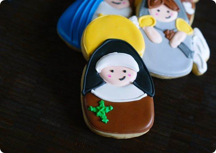 all saints day cookies, st. brigid (or st. bridget) of ireland...post features 5 saint cookie designs