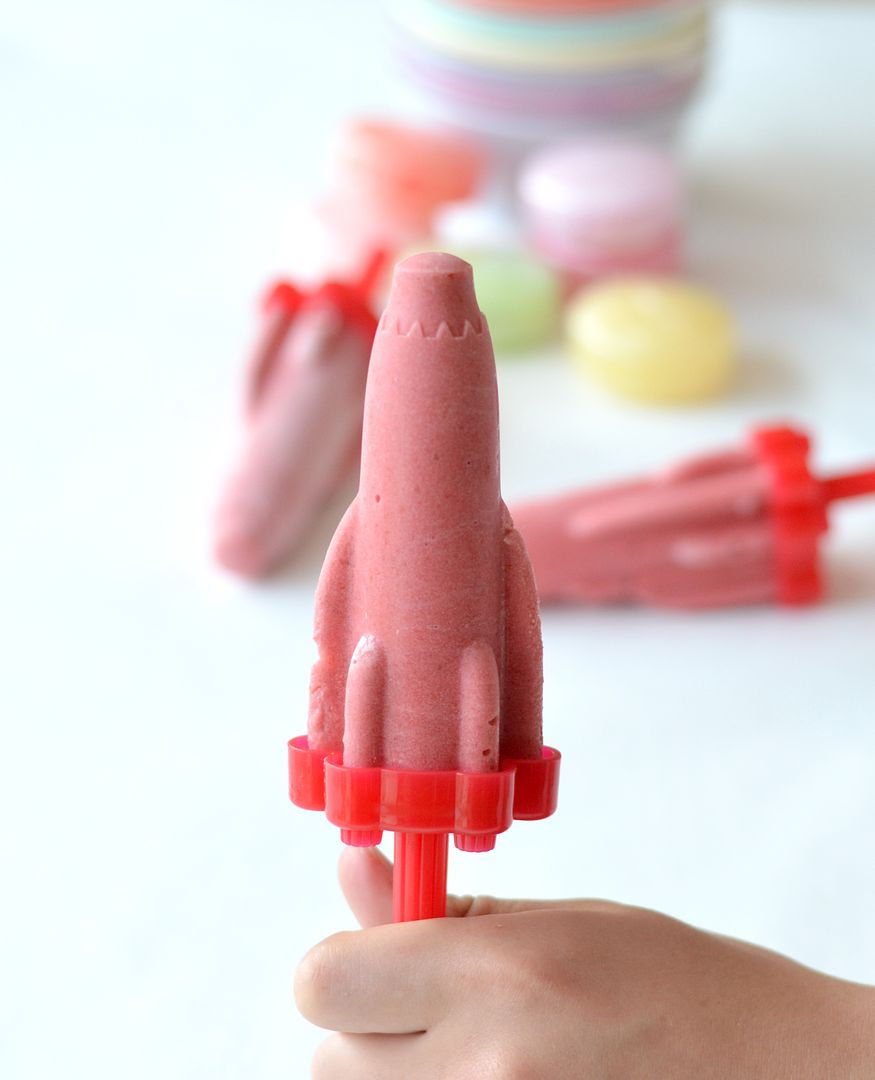 Strawberry Coconut Iced Lollies