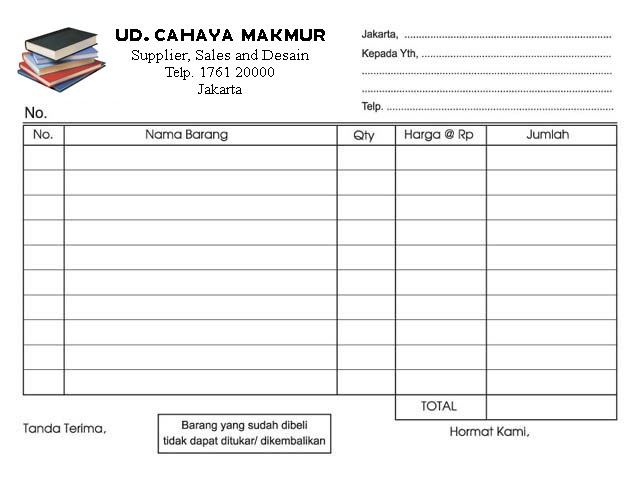 Contoh Nota Penjualan Elektronik Xmast 2