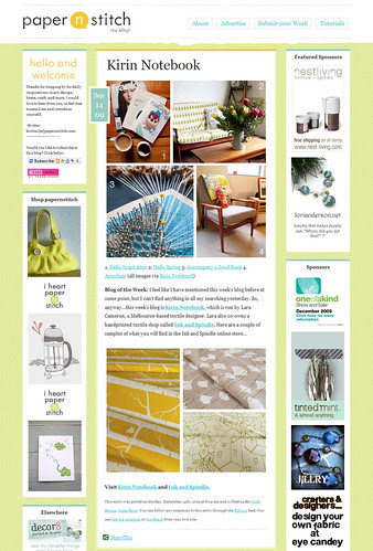 paper n stitch - blog of the week!