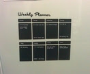 Magnetic blackboard fridge planner