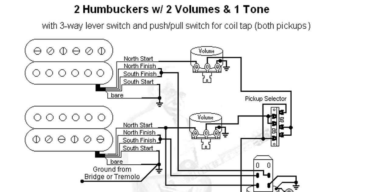 Guitar Wiring Diagram 2 Humbucker : electric guitar - Correct wiring