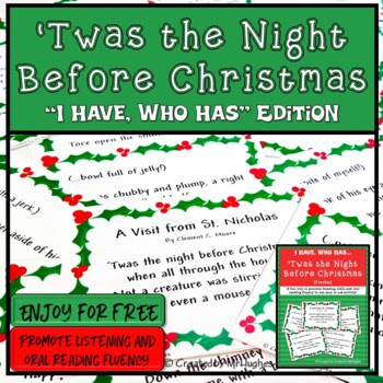 'Twas the Night Before Christmas- I Have Who Has {Freebie}