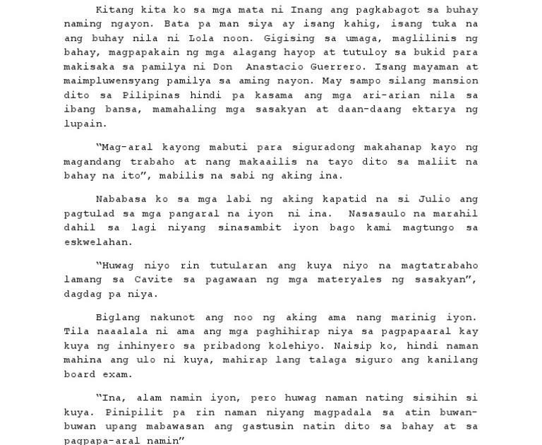 Maikling Kwento Tungkol Sa Edukasyon Na May Pangatnig