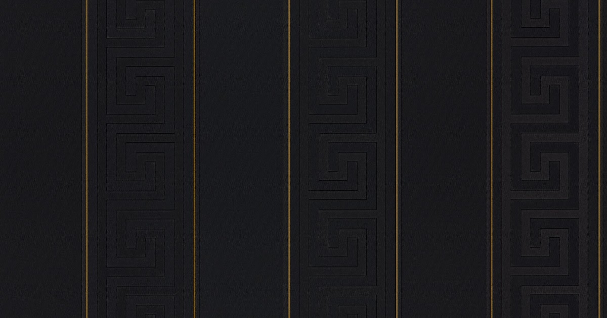 Greek Key Wallpaper Black