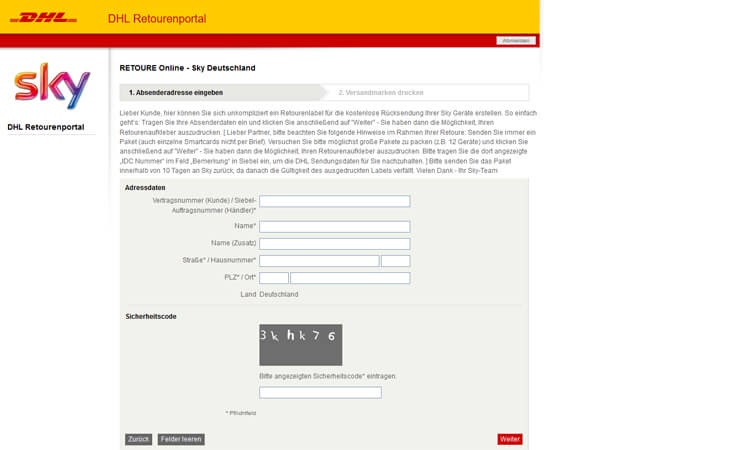 Telekom Retourenschein Zum Ausdrucken : Deutsche Telekom Retourenschein
