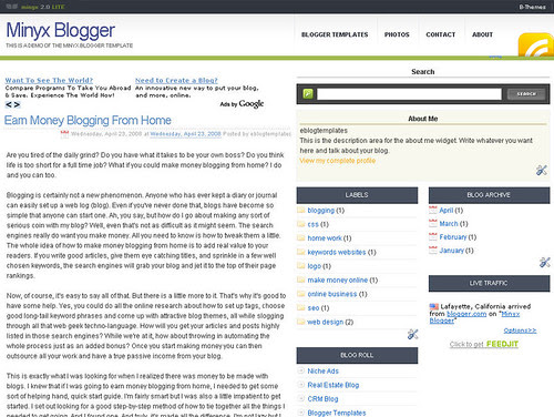 Minyx blogger template