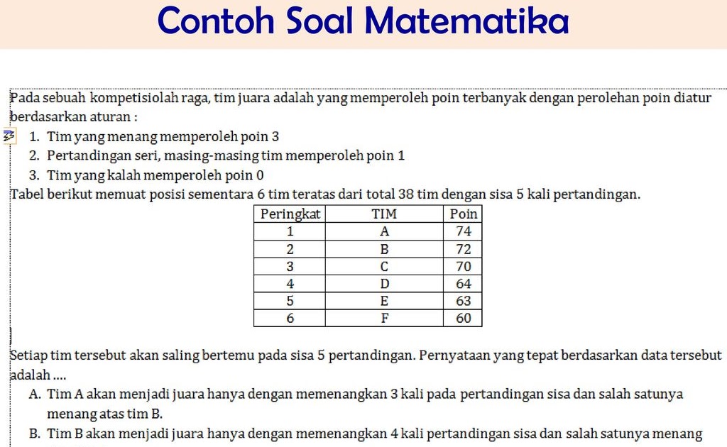 Contoh Soal C1 Sampai C6 Evaluasi Pembelajaran