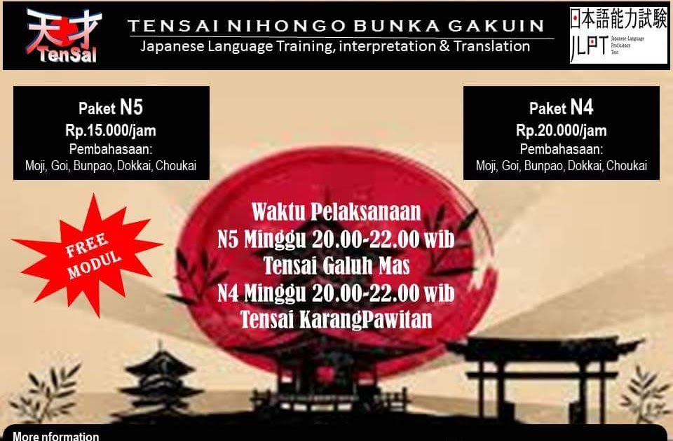 Contoh Soal N4 Bahasa Jepang